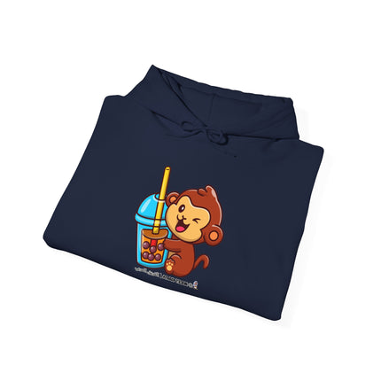 Cute Monkey Hoodie, Fun Casual Wear, Gift for Kids & Teens, Birthday Gift, Playful Design for Everyday Use