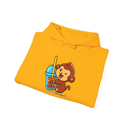 Cute Monkey Hoodie, Fun Casual Wear, Gift for Kids & Teens, Birthday Gift, Playful Design for Everyday Use