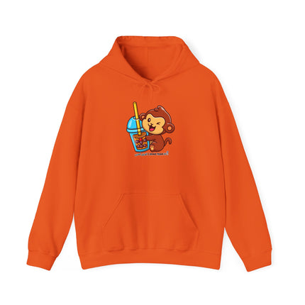 Cute Monkey Hoodie, Fun Casual Wear, Gift for Kids & Teens, Birthday Gift, Playful Design for Everyday Use