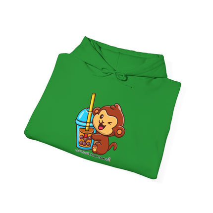 Cute Monkey Hoodie, Fun Casual Wear, Gift for Kids & Teens, Birthday Gift, Playful Design for Everyday Use
