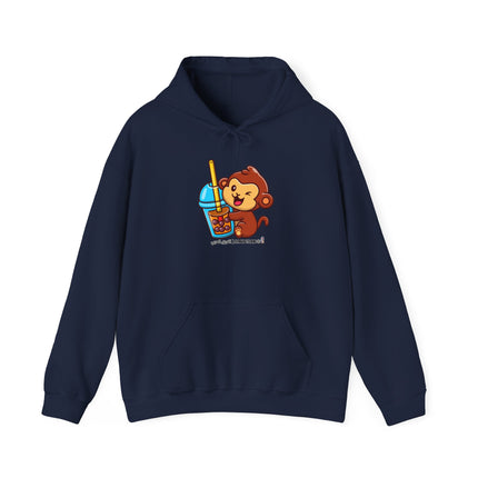 Cute Monkey Hoodie, Fun Casual Wear, Gift for Kids & Teens, Birthday Gift, Playful Design for Everyday Use