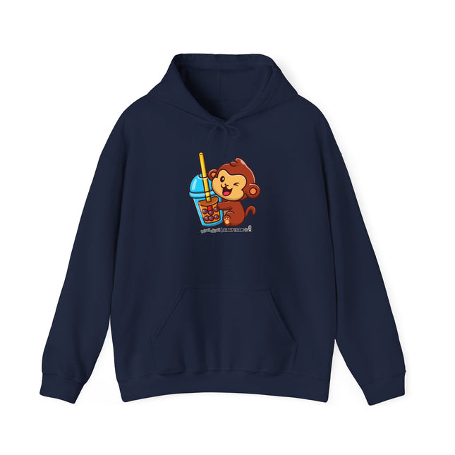 Cute Monkey Hoodie, Fun Casual Wear, Gift for Kids & Teens, Birthday Gift, Playful Design for Everyday Use