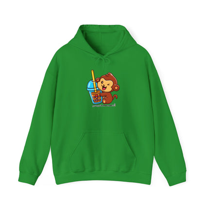 Cute Monkey Hoodie, Fun Casual Wear, Gift for Kids & Teens, Birthday Gift, Playful Design for Everyday Use