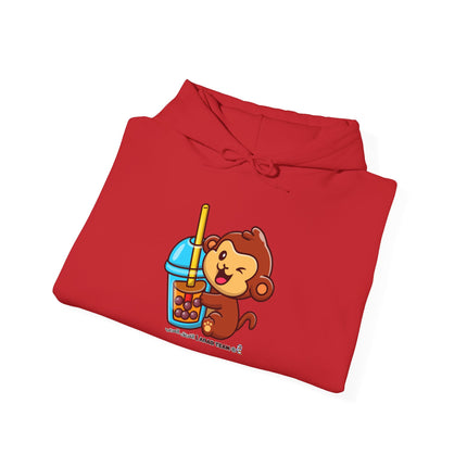 Cute Monkey Hoodie, Fun Casual Wear, Gift for Kids & Teens, Birthday Gift, Playful Design for Everyday Use