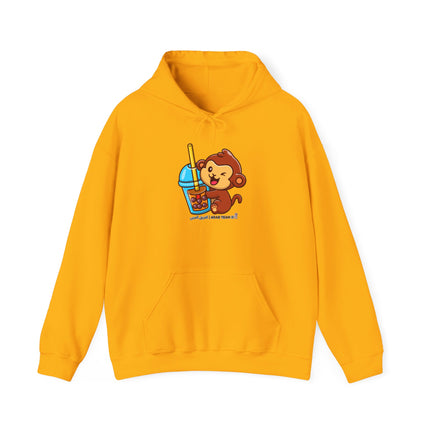 Cute Monkey Hoodie, Fun Casual Wear, Gift for Kids & Teens, Birthday Gift, Playful Design for Everyday Use