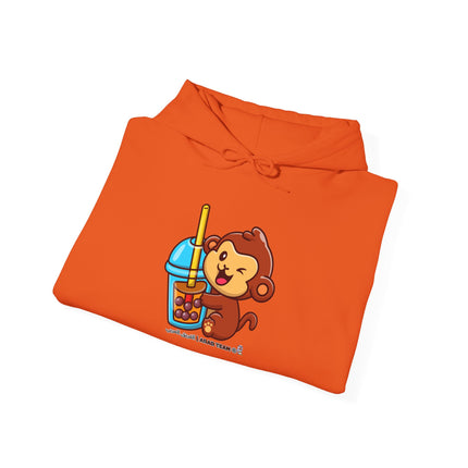 Cute Monkey Hoodie, Fun Casual Wear, Gift for Kids & Teens, Birthday Gift, Playful Design for Everyday Use