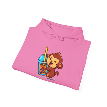 Cute Monkey Hoodie, Fun Casual Wear, Gift for Kids & Teens, Birthday Gift, Playful Design for Everyday Use